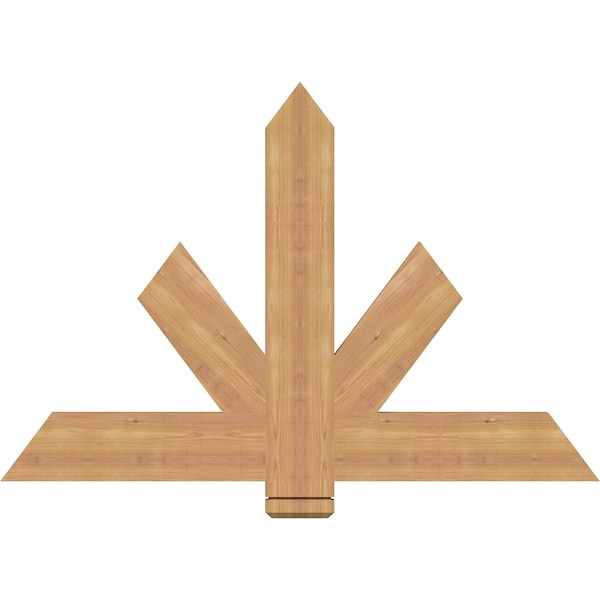 Ekena Millwork Kennewick Timber Gable Bracket, Western Red Cedar, 48"W x 32"H x 1 1/2"D x 5 1/2"F, 16/12 Pitch GBW048X32X0206KEN00SWR - main